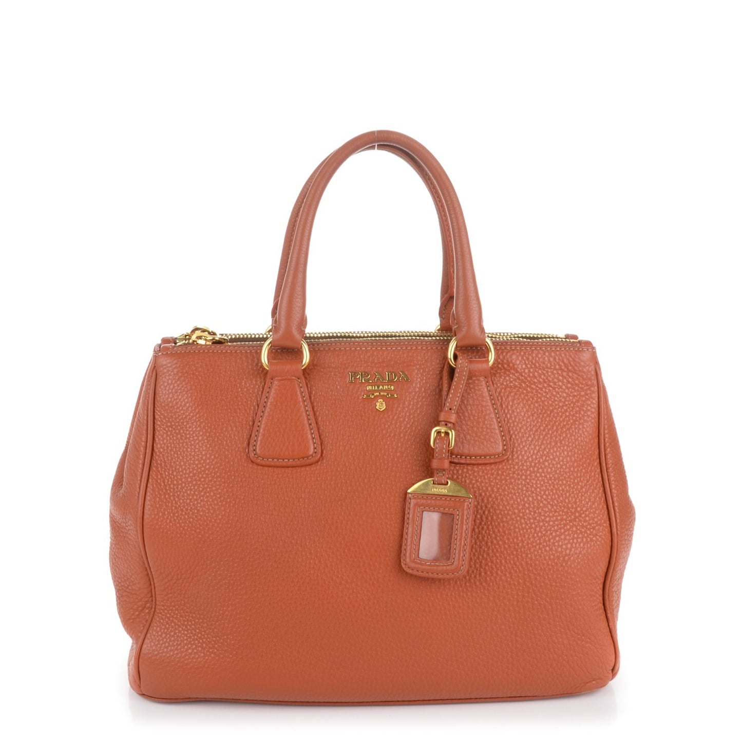 Vitello Daino Large Double Zip Tote Rame
