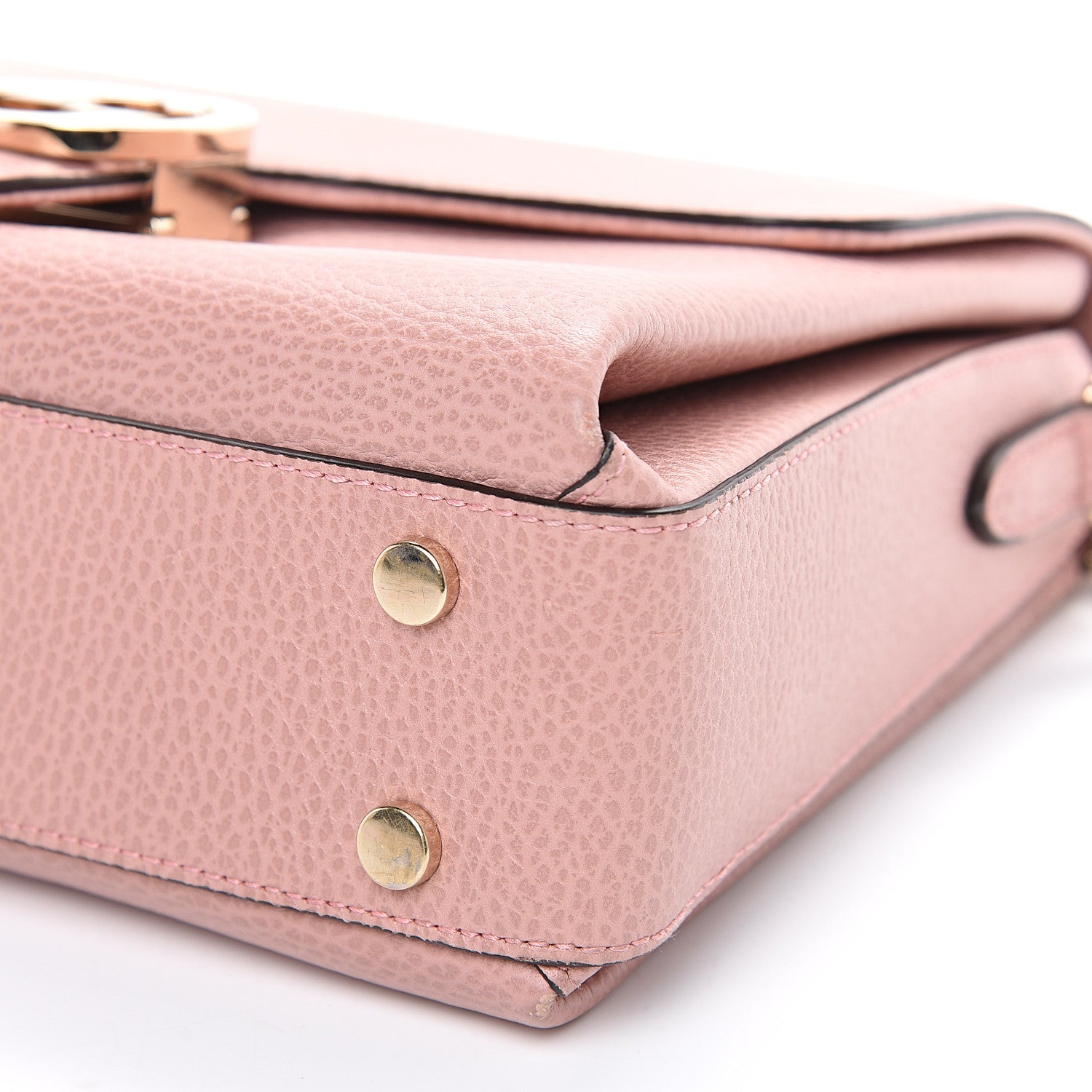 Gucci Dollar Calfskin Interlocking G Top Handle Shoulder Bag Soft Pink 8 of 9