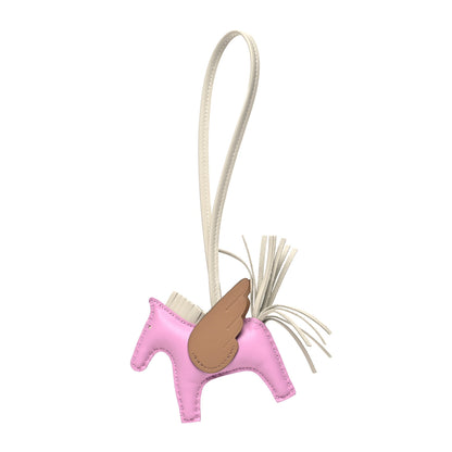 Hermes Milo Lambskin Grigri Rodeo Pegase Horse Bag Charm PM Mauve Sylvestre Craie Chai 1 of 4