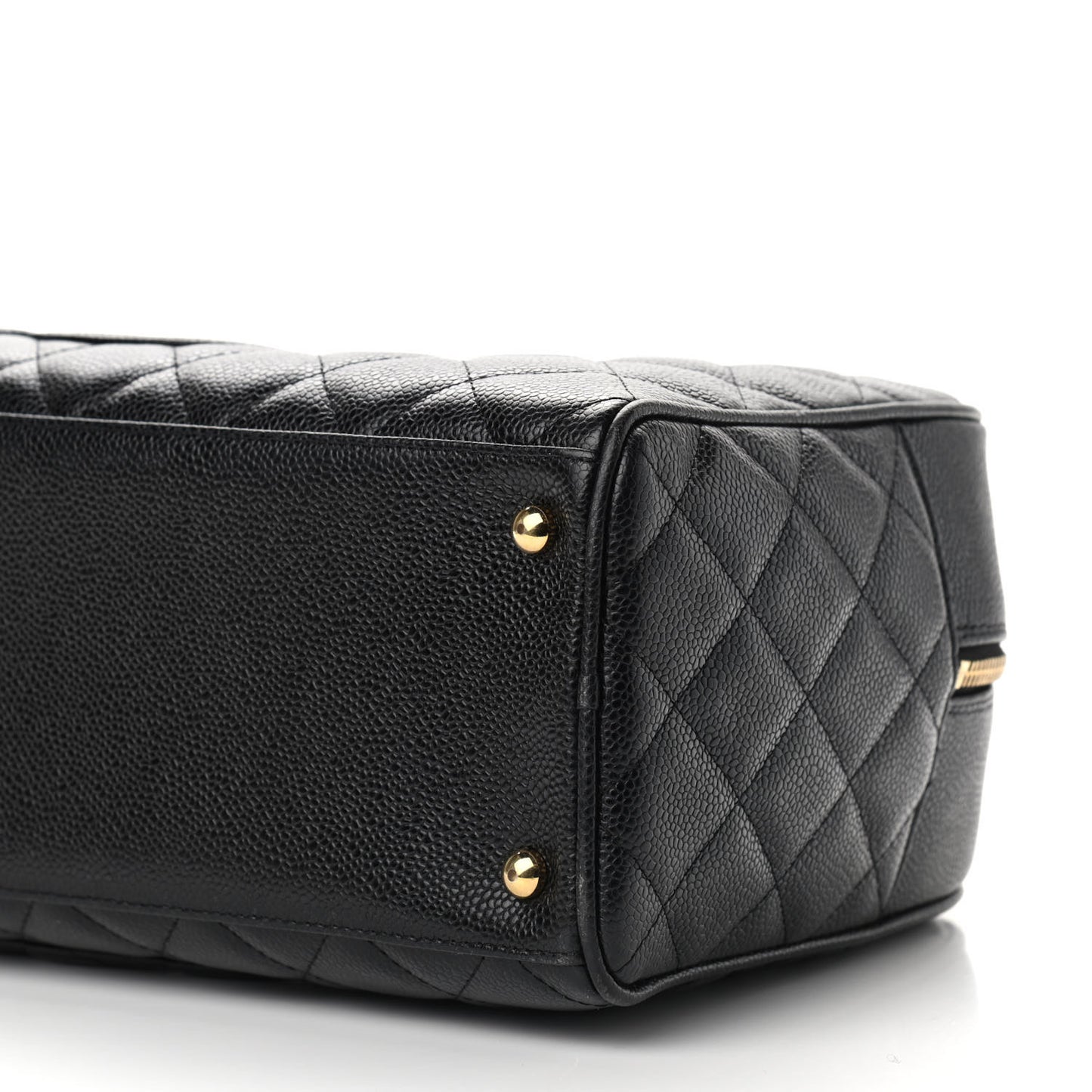 Caviar Quilted Large Bowler Black