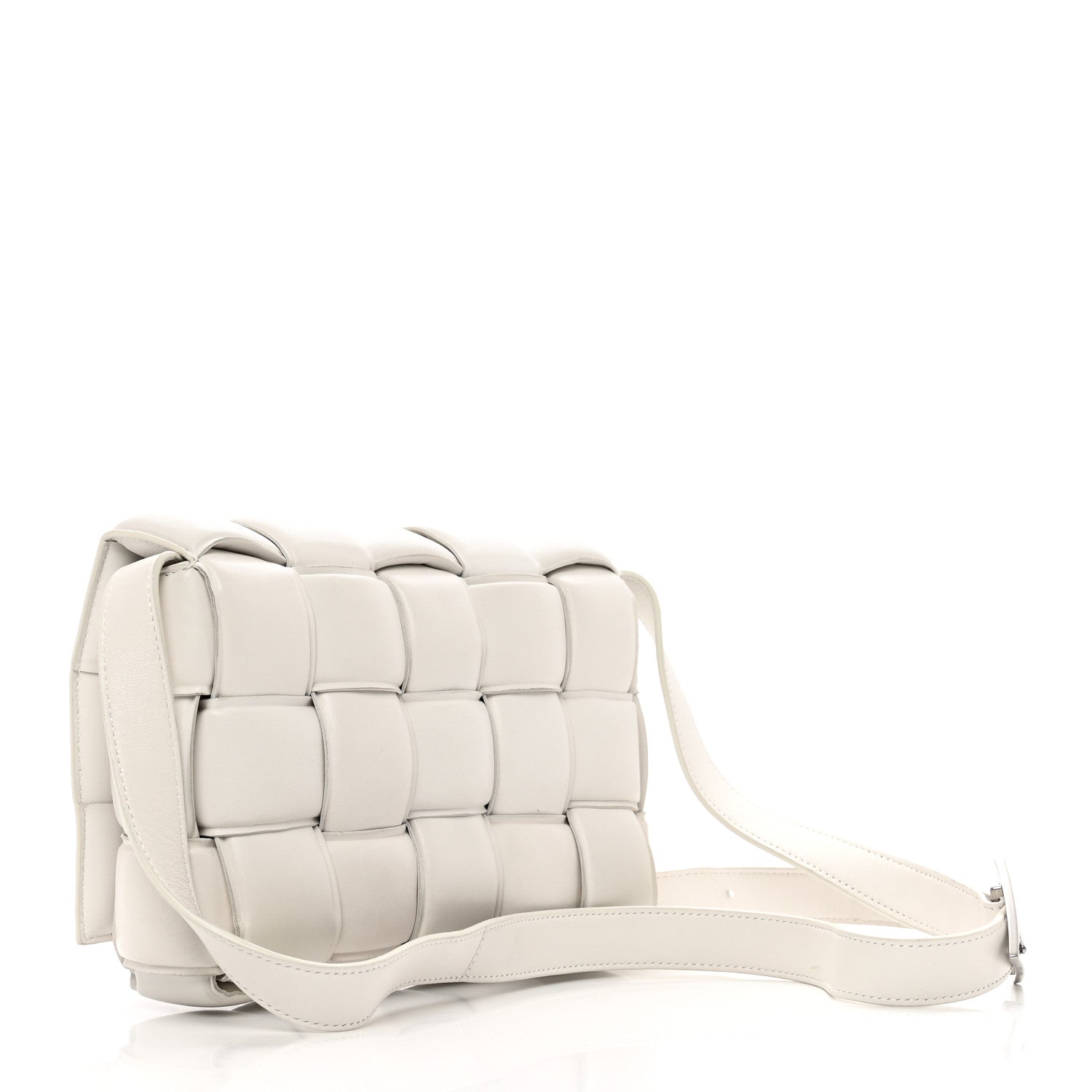 Bottega Veneta Nappa Maxi Intreccio Padded Cassette Crossbody Bag Chalk 3 of 8