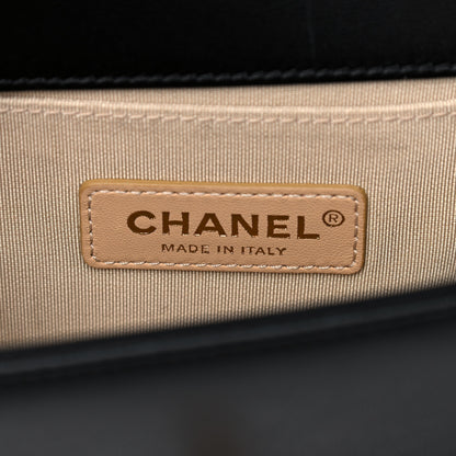 Chanel Lambskin Quilted Small Chain Detail Boy Flap Black 5 of 16