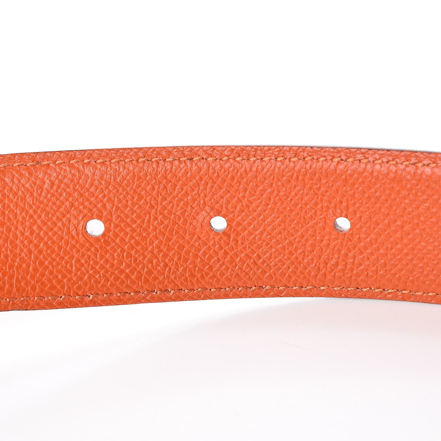 Hermes Epsom Swift 32mm H Belt Strap 85 Orange Craie 4 of 8