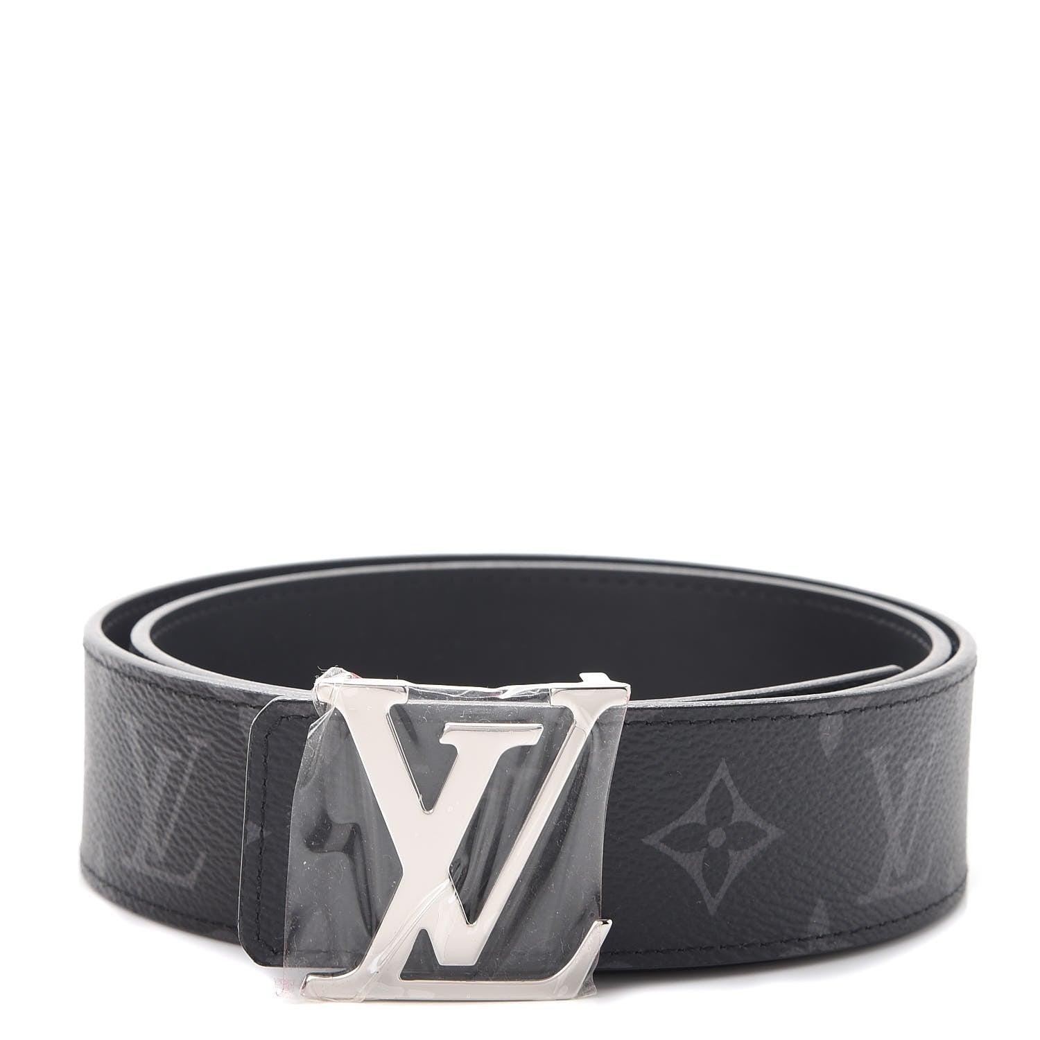 Louis Vuitton Monogram Eclipse Taigarama 40mm LV Initiales Reversible Belt 80 32 Black 1 of 8