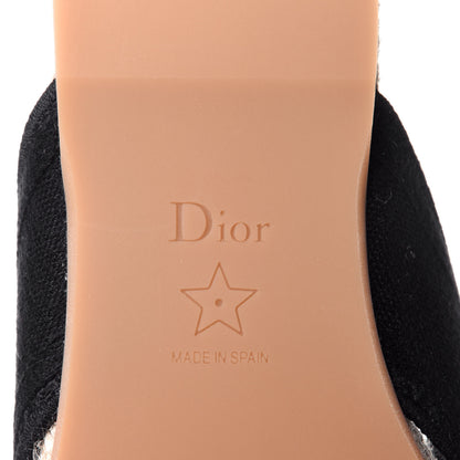 Christian Dior Canvas Embroidered Granville Espadrille Crisscross Flat Slide Sandals 36.5 Black 8 of 10