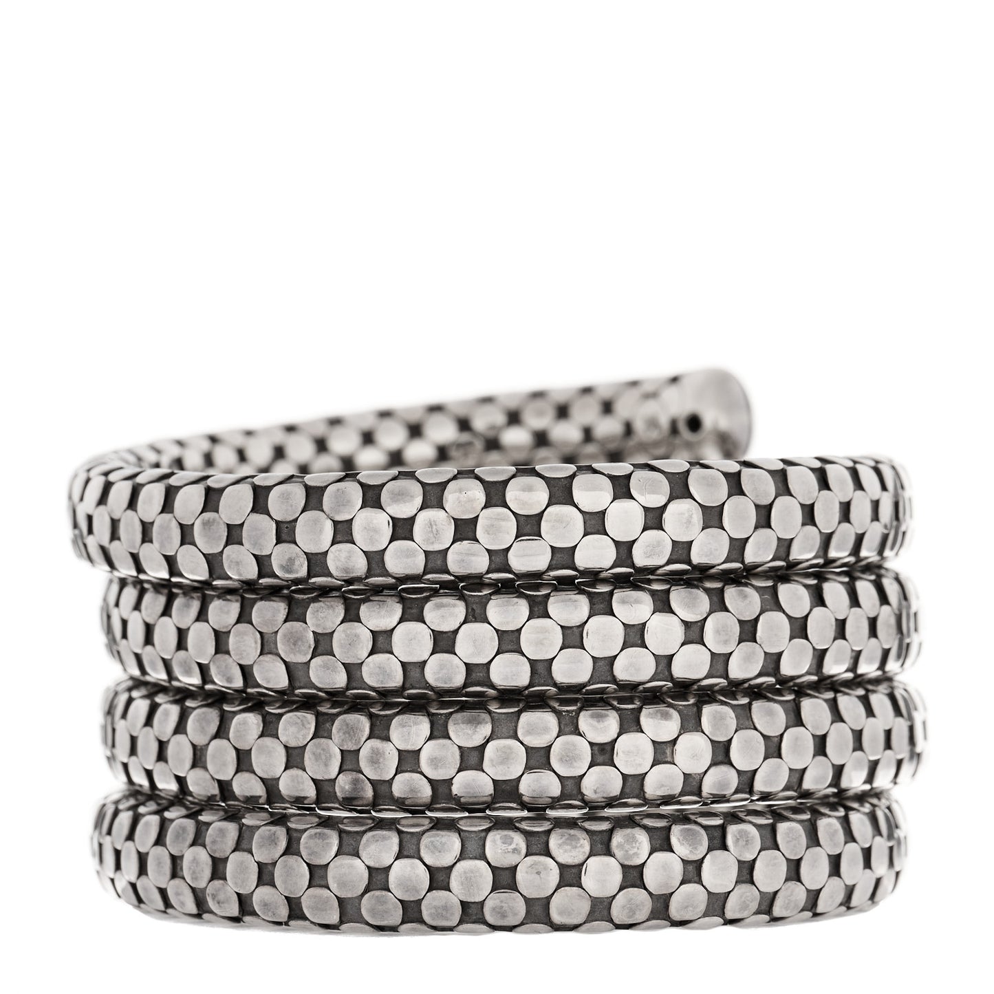 Sterling Silver Dot Four Coil Bracelet