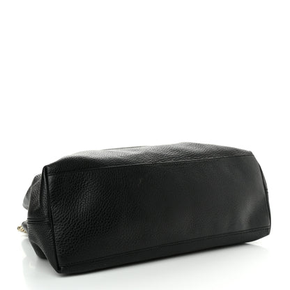 Gucci Pebbled Calfskin Medium Soho Chain Shoulder Bag Black 4 of 13