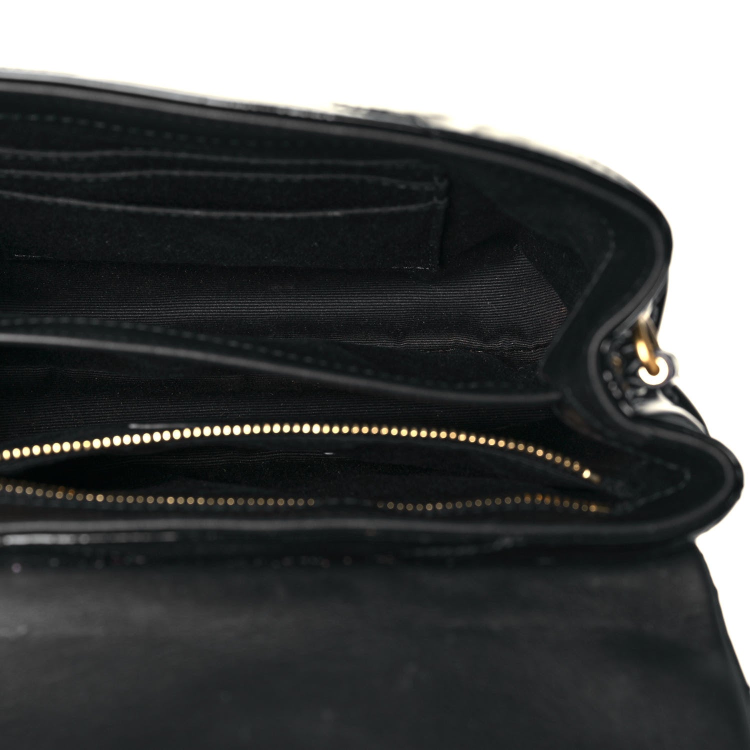 Saint Laurent Patent Y Quilted Monogram Toy Loulou Crossbody Bag Black 5 of 14