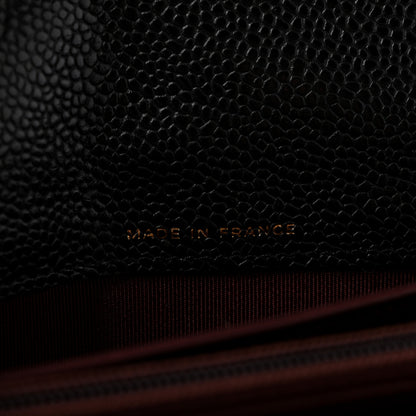 Chanel Caviar Quilted Large Gusset Flap Wallet Black 7 of 9