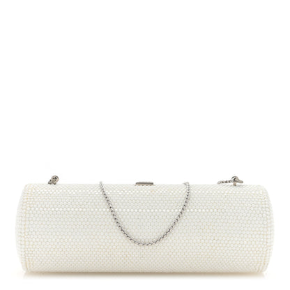 Judith Leiber Crystal Minaudiere Clutch White 1 of 9