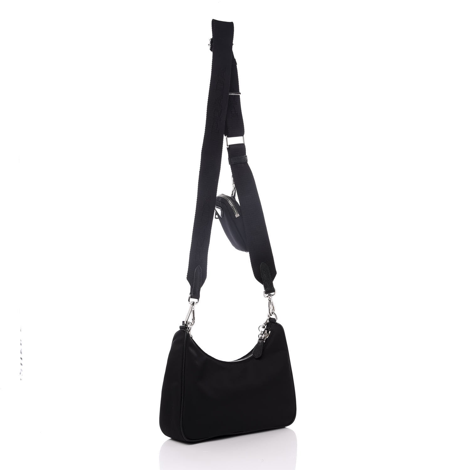 Prada Nylon Re-Edition 2005 Shoulder Bag Black 2 of 8