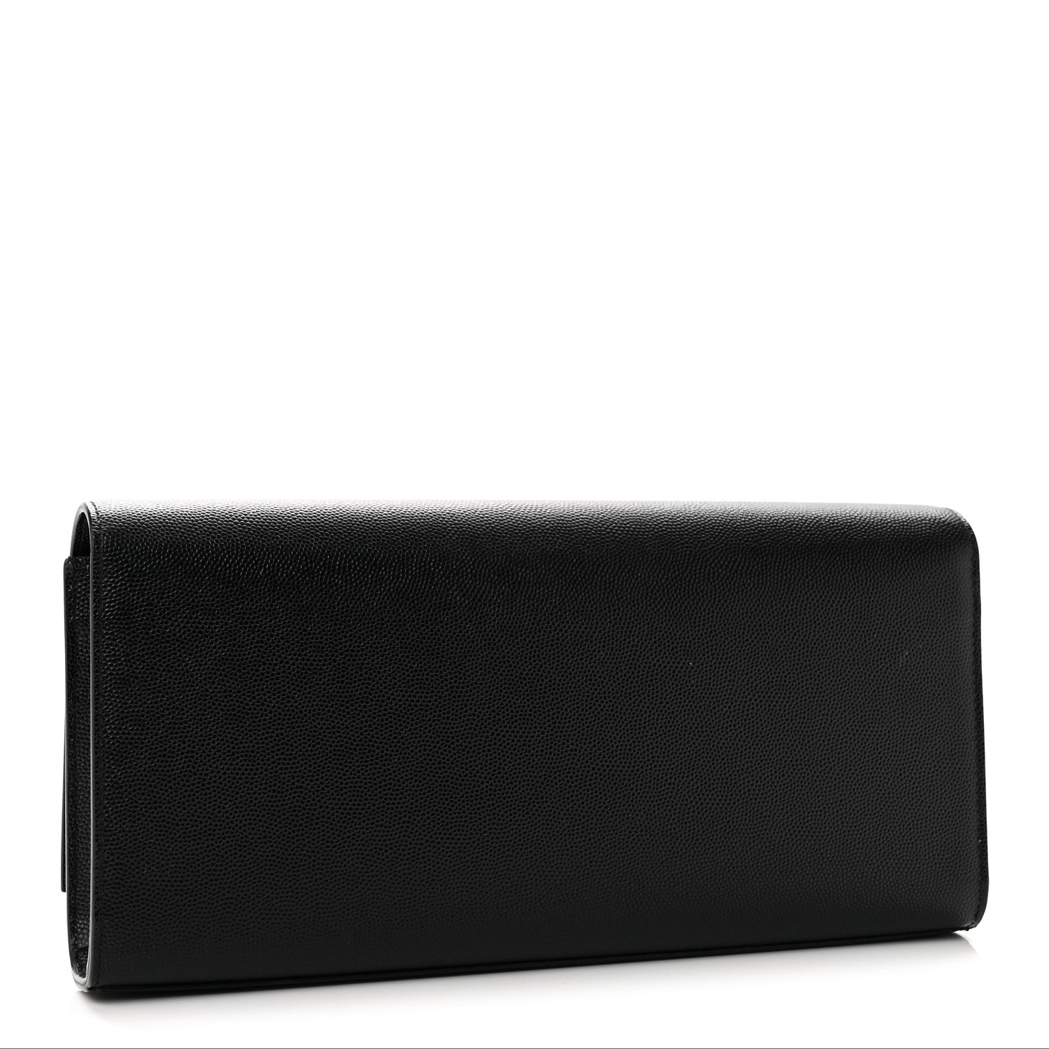 Saint Laurent Grain De Poudre Monogram Cassandre Clutch Black 3 of 11