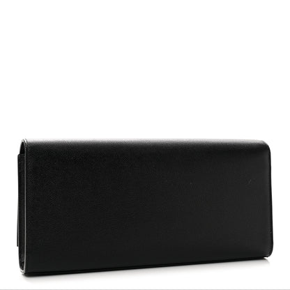 Saint Laurent Grain De Poudre Monogram Cassandre Clutch Black 3 of 11