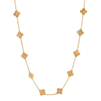Van Cleef & Arpels 18K Yellow Gold 20 Motifs Vintage Alhambra Necklace 1 of 4
