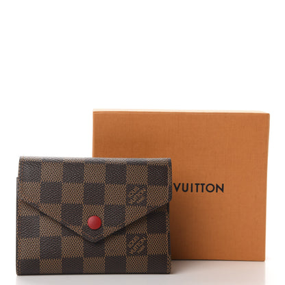 Louis Vuitton Damier Ebene Victorine Wallet Red 8 of 8