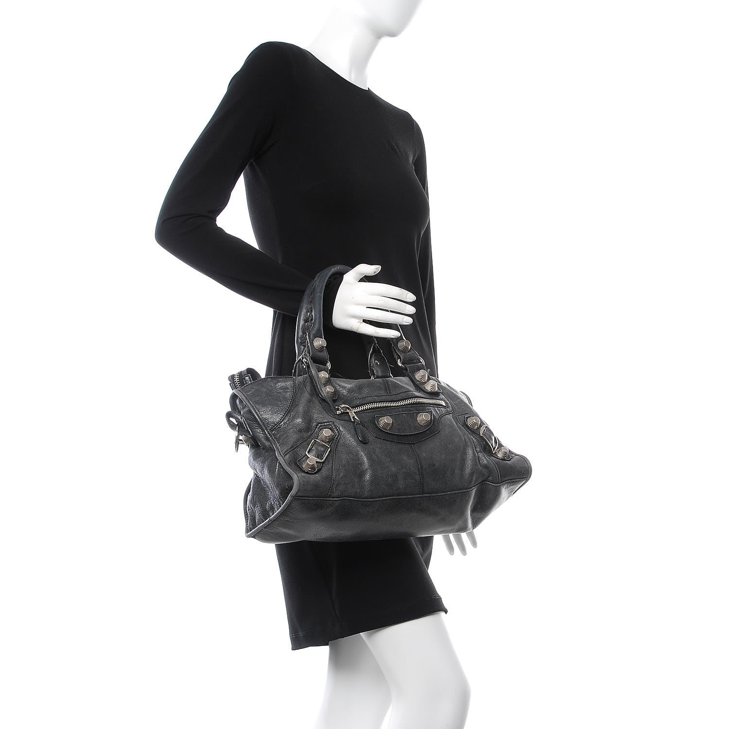 Balenciaga Agneau Giant 21 Silver Hardware Part Time Anthracite 3 of 14