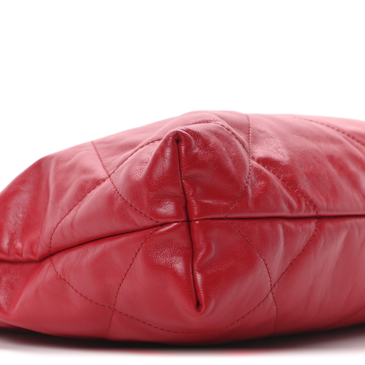 Shiny Calfskin Quilted Small Chanel 22 Red
