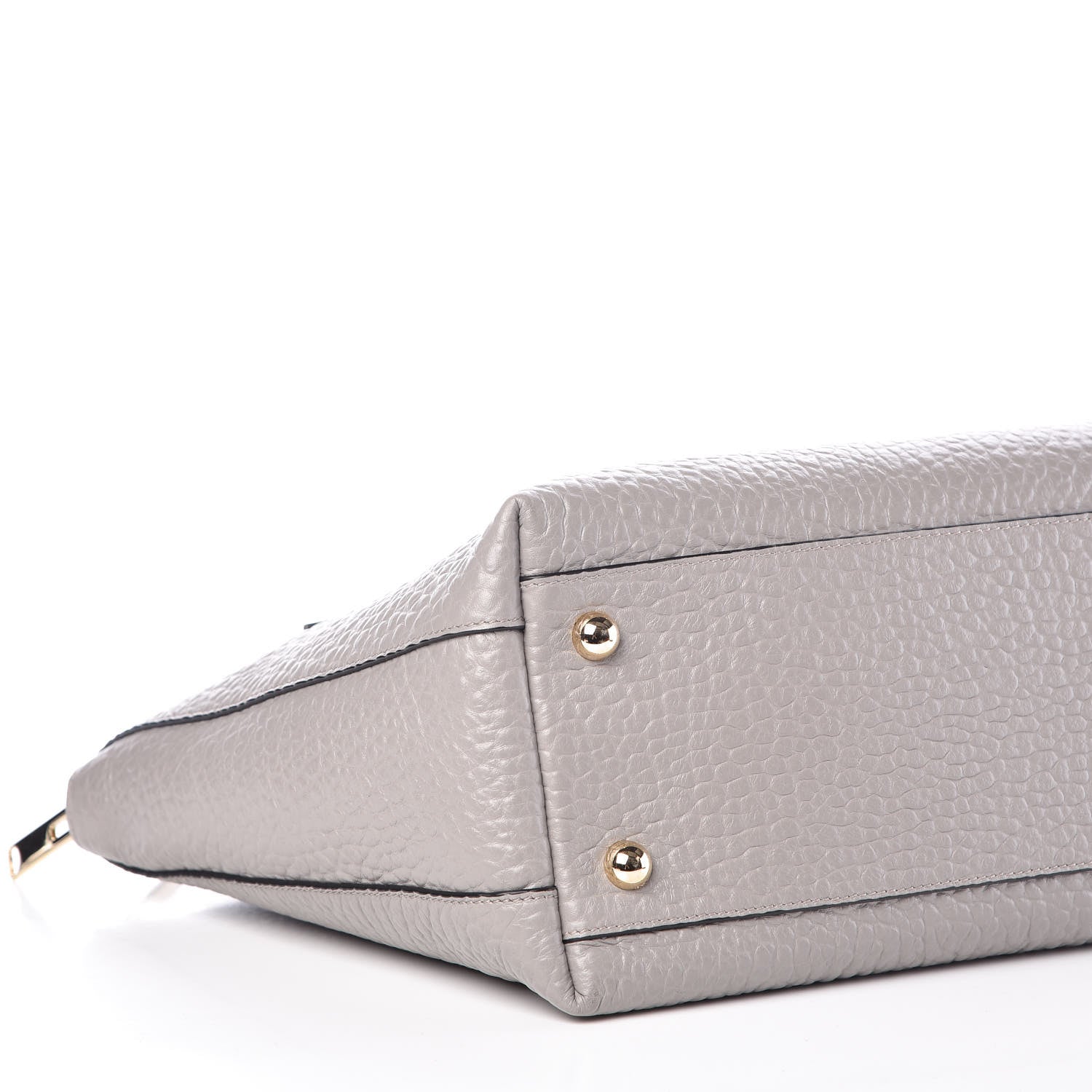 Burberry Signature Grain Calfskin Medium Welburn Tote Pale Grey 9 of 10
