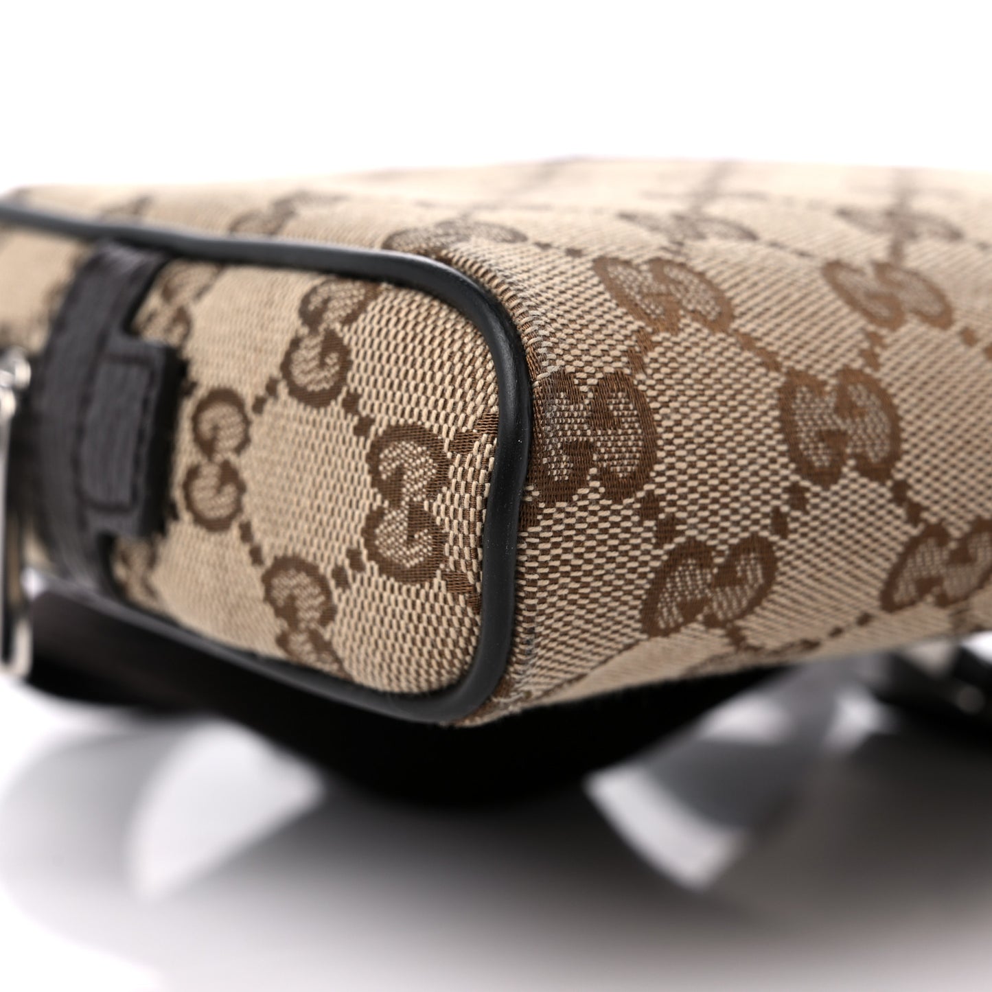 Monogram Dollar Calfskin Belt Bag Beige Ebony Testa di Moro Marrone Scuro