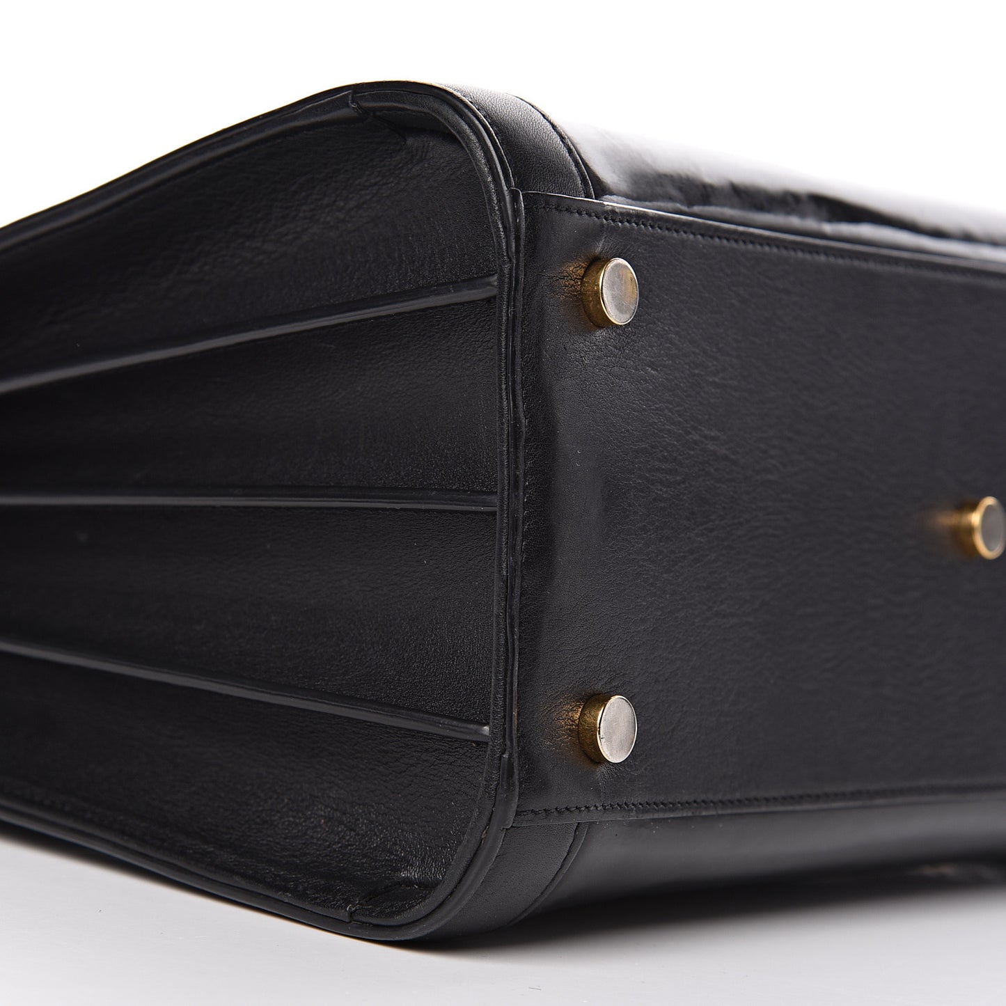 Patent Calfskin Small Sac de Jour Black