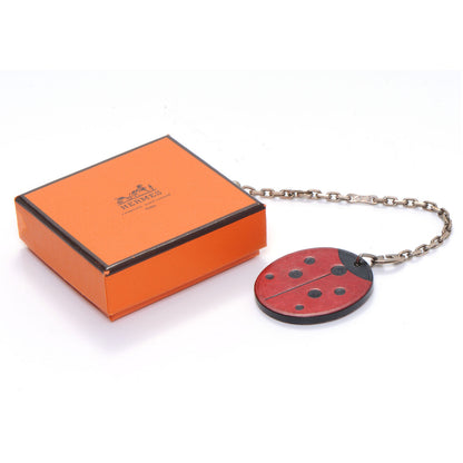 Hermes Leather Lucky Lady Bug Key Ring 2 of 5