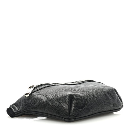 Gucci Piuma Calfskin Jumbo GG Embossed Small Belt Bag Black 4 of 8