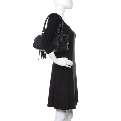 Chanel Calfskin Large Tassel Bowler Black 2 of 15
