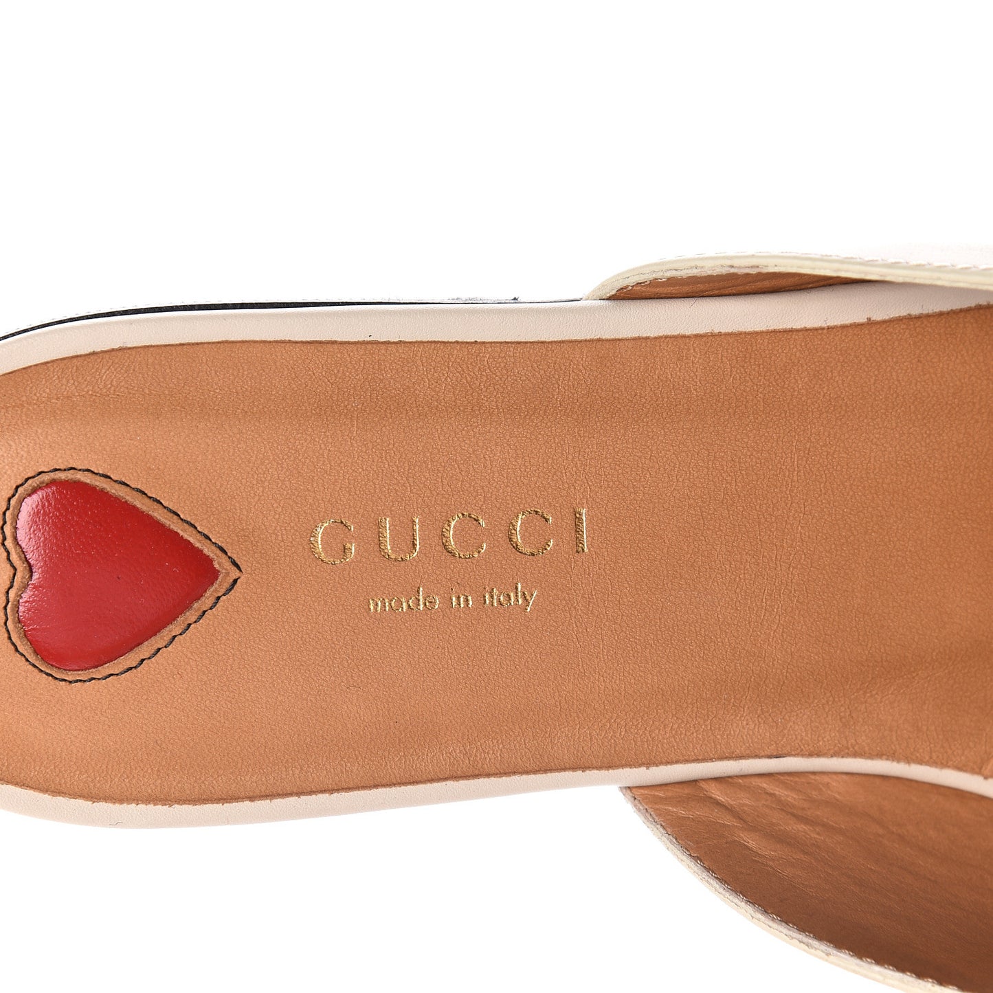 Calfskin Web Womens Peyton GG Slippers 38.5 Mystic White