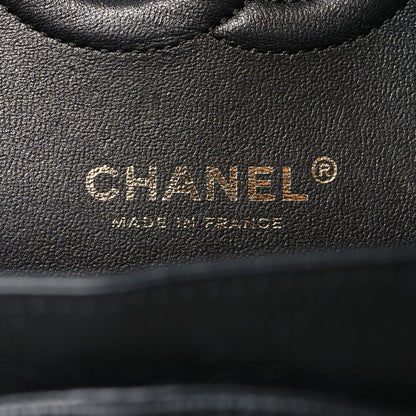Chanel Caviar Chevron Quilted Medium Double Flap Black 6 of 11