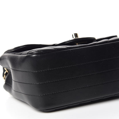 Chanel Lambskin Chevron Quilted Mini Square Flap Black 5 of 10