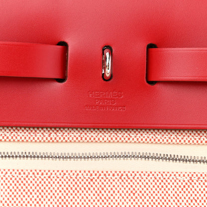 Hermes Vache Hunter Toile Pegase Pop Herbag Zip Retourne 31 PM Rouge Piment 6 of 10