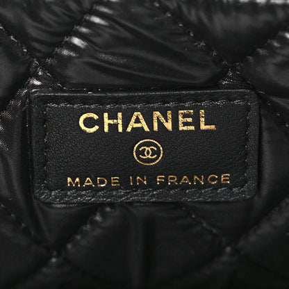 Chanel Calfskin Quilted Large Boy Chain Around Cosmetic Case Black 6 of 8