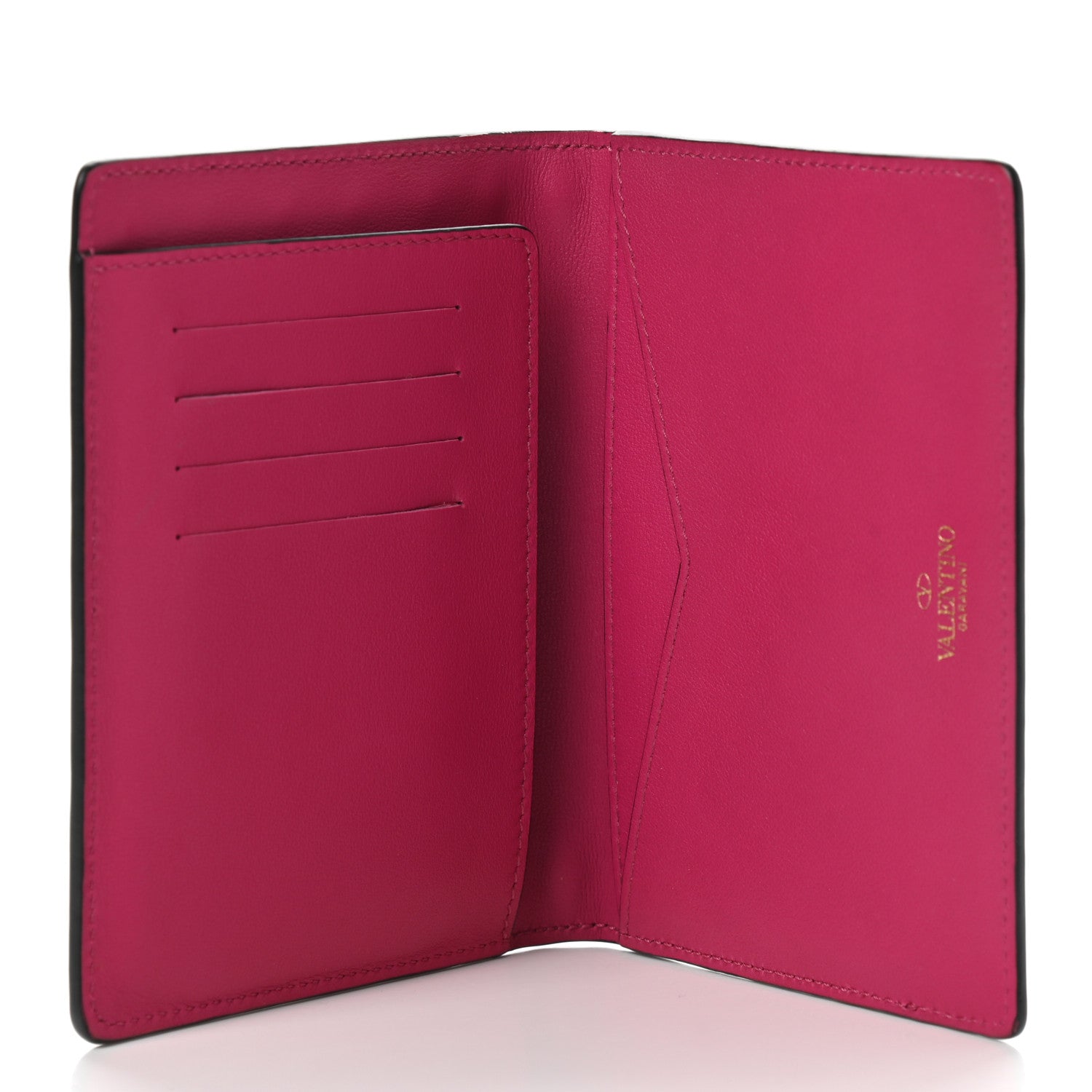 Valentino Garavani Vitello Rockstud Passport Holder Disco Pink 5 of 10