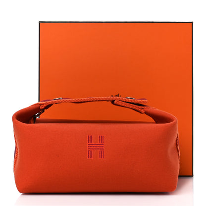 Hermes Canvas Small Bride-A-Brac Pouch Orange Burgundy 11 of 11