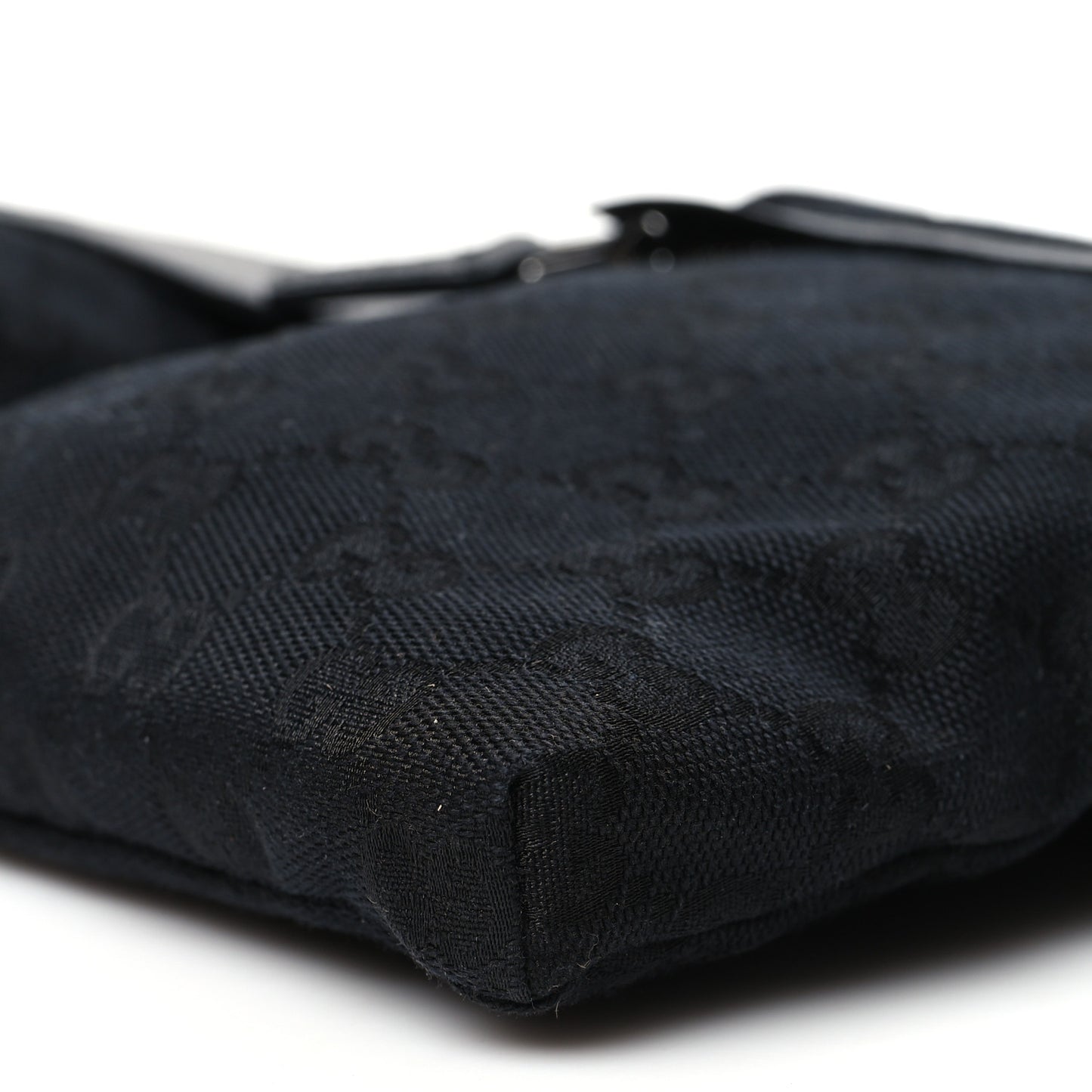 GG Monogram Double Pocket Belt Bag Black
