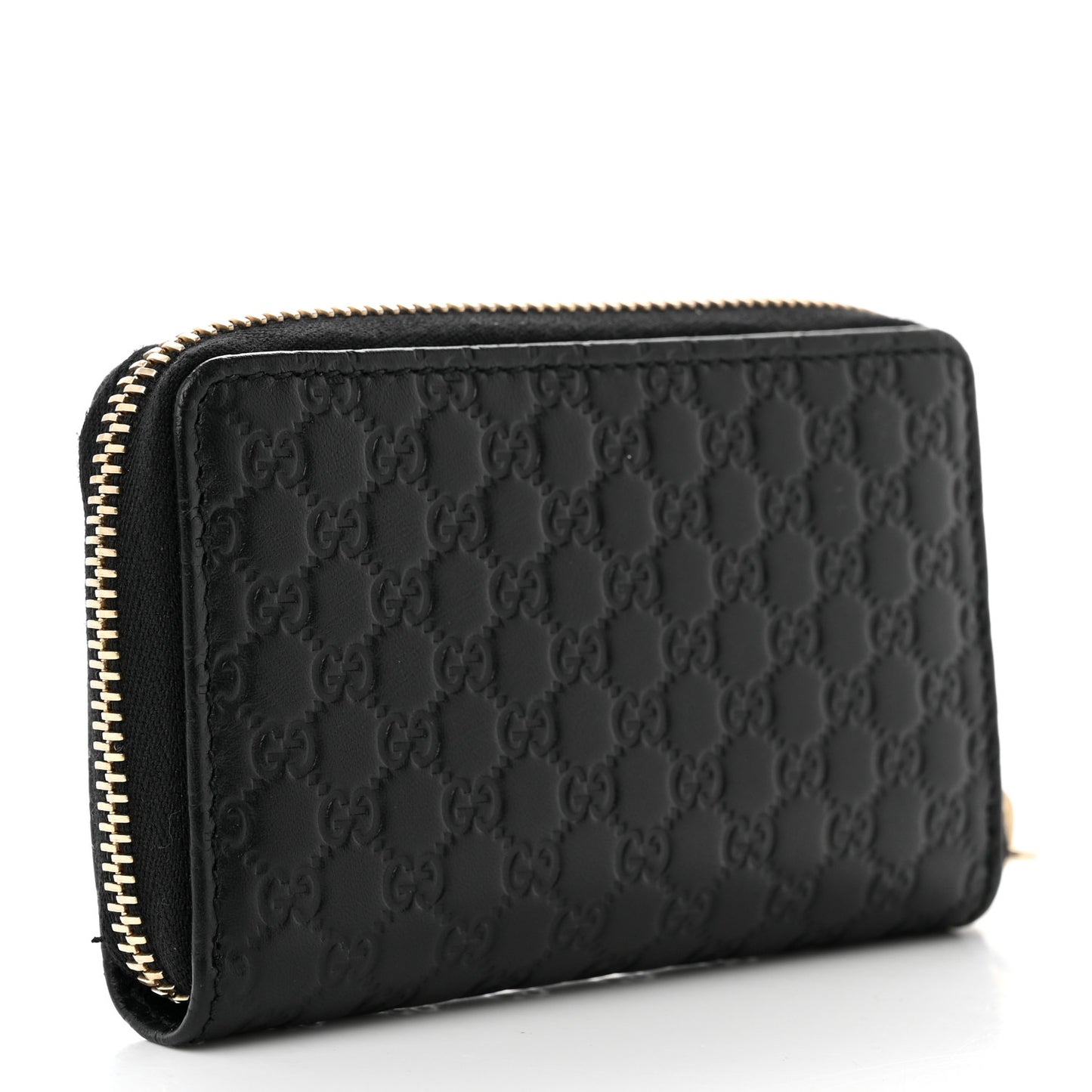 Microguccissima Zip Around Card Case Black