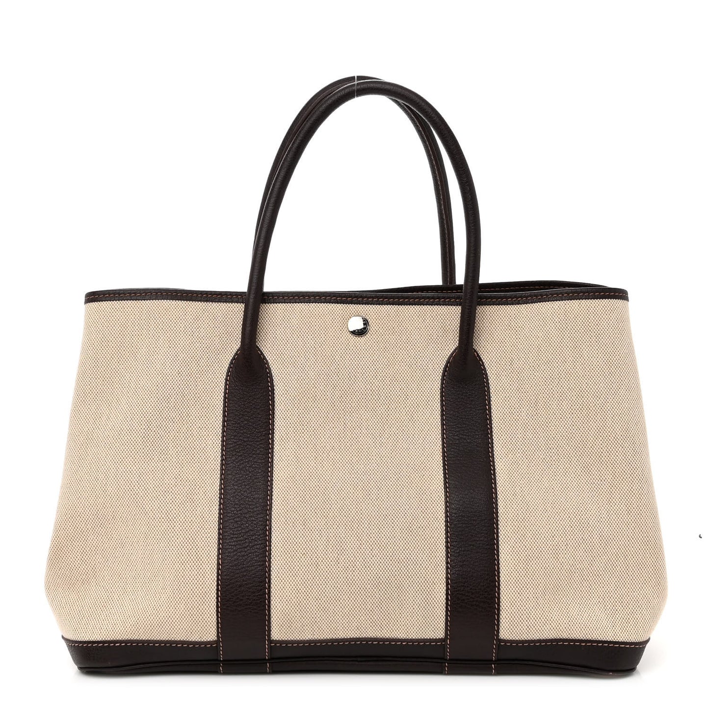 Buffle Skipper Toile Garden Party 36 MM Tote Marron Fonce