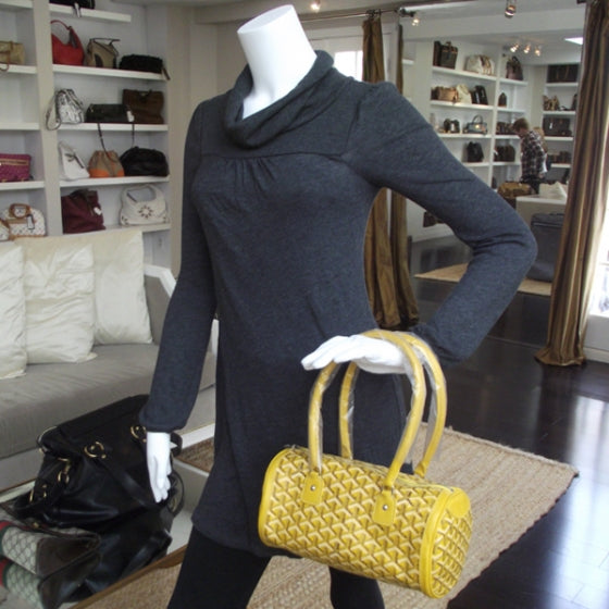 Goyard Goyardine Amakios PM Bowler Tote Bag Yellow 2 of 10