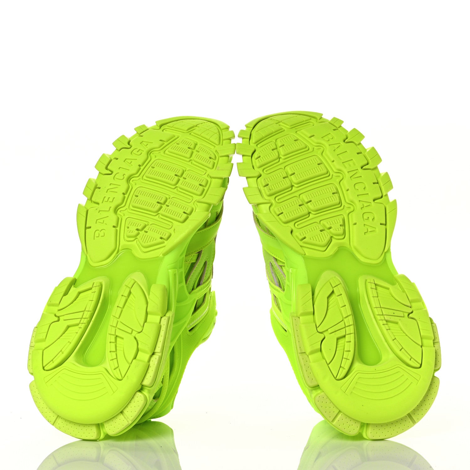 Balenciaga Rubber Mesh Monocolor Mens Track.2 Open Sneakers 41 Fluo Yellow 6 of 9