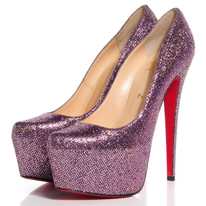 Christian Louboutin Lady Glitter Daffodile 160 Pumps 40.5 Pivoine 3 of 5