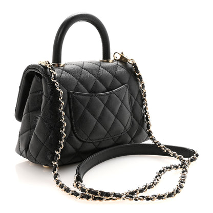 Chanel Caviar Quilted Extra Mini Coco Handle Flap Black 3 of 10