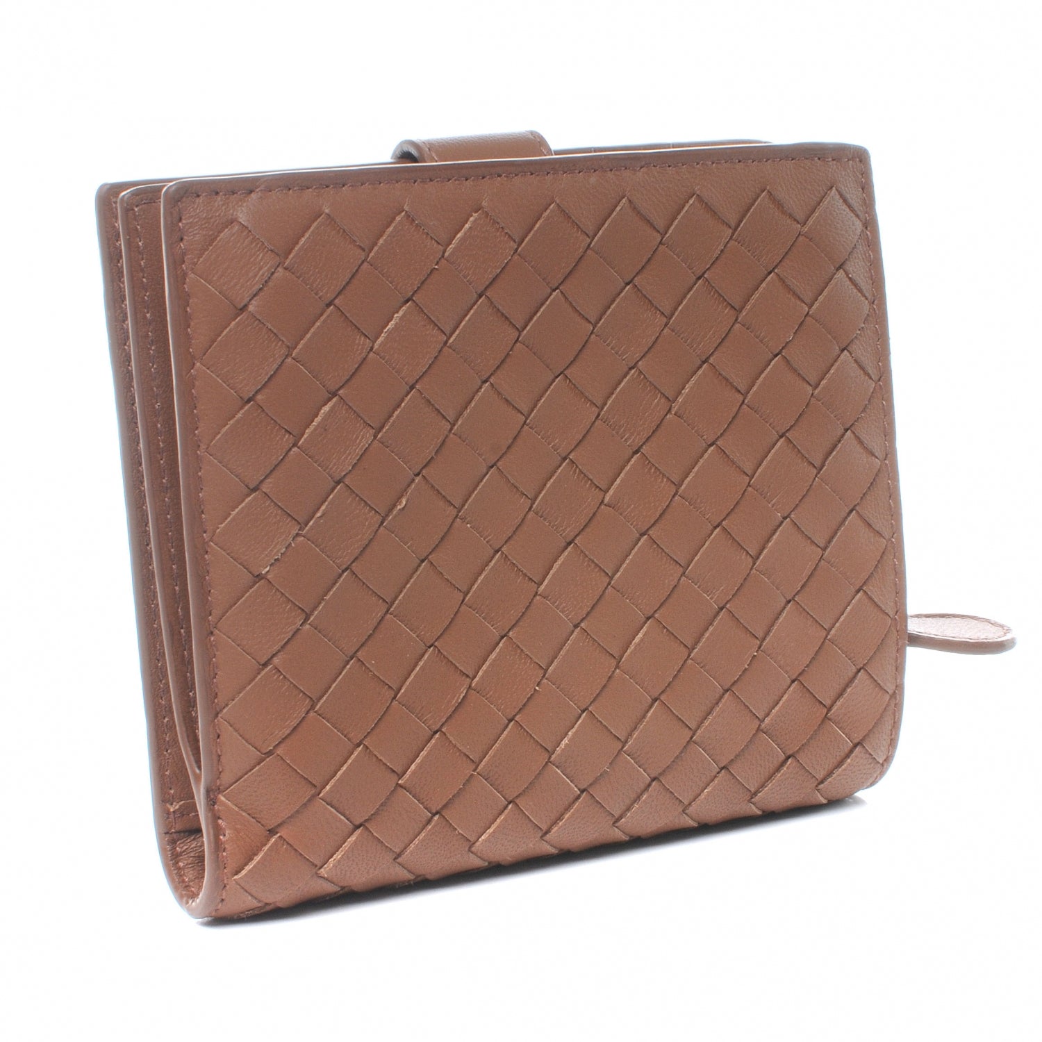 Bottega Veneta Nappa Intrecciato French Compact Wallet Noce 3 of 10