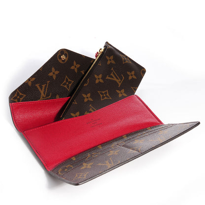 Louis Vuitton Monogram Josephine Wallet Red 6 of 8
