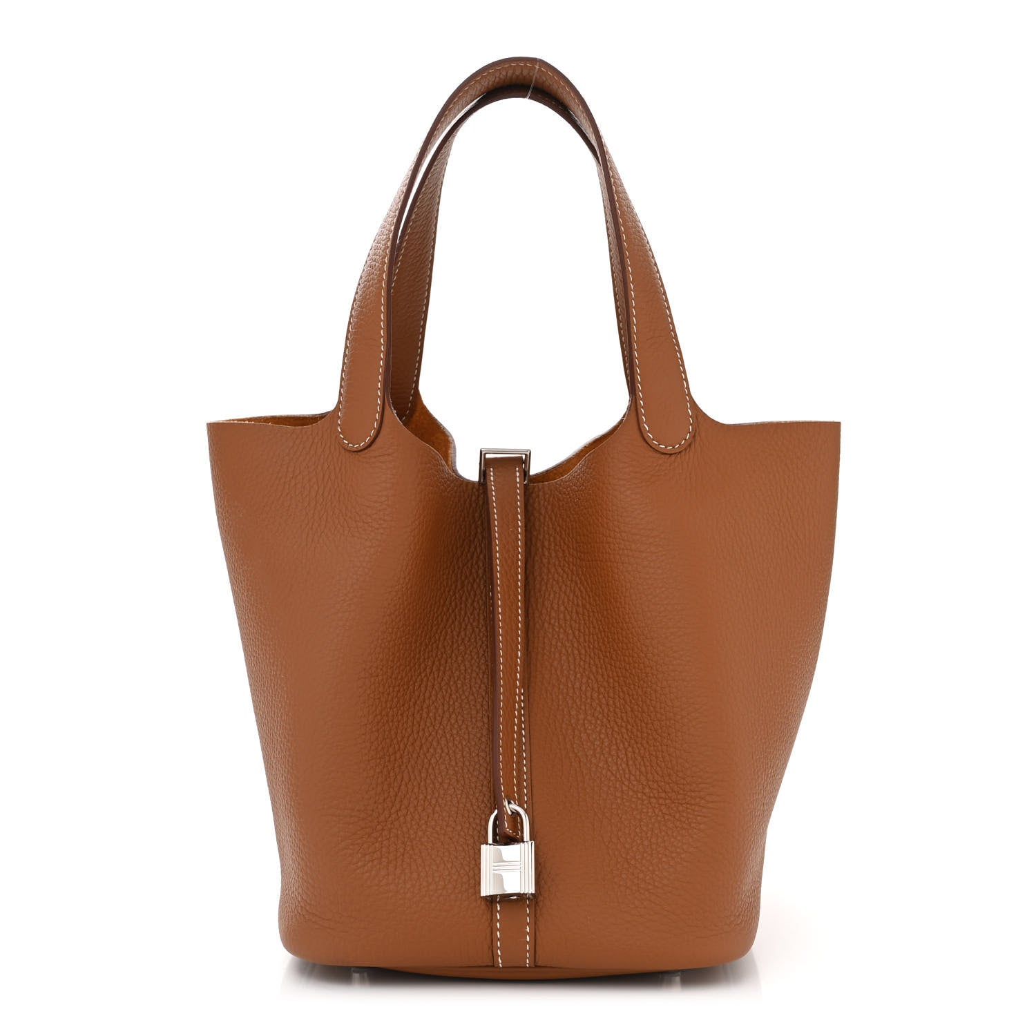 Hermes Taurillon Clemence Picotin Lock 22 MM Gold 1 of 11