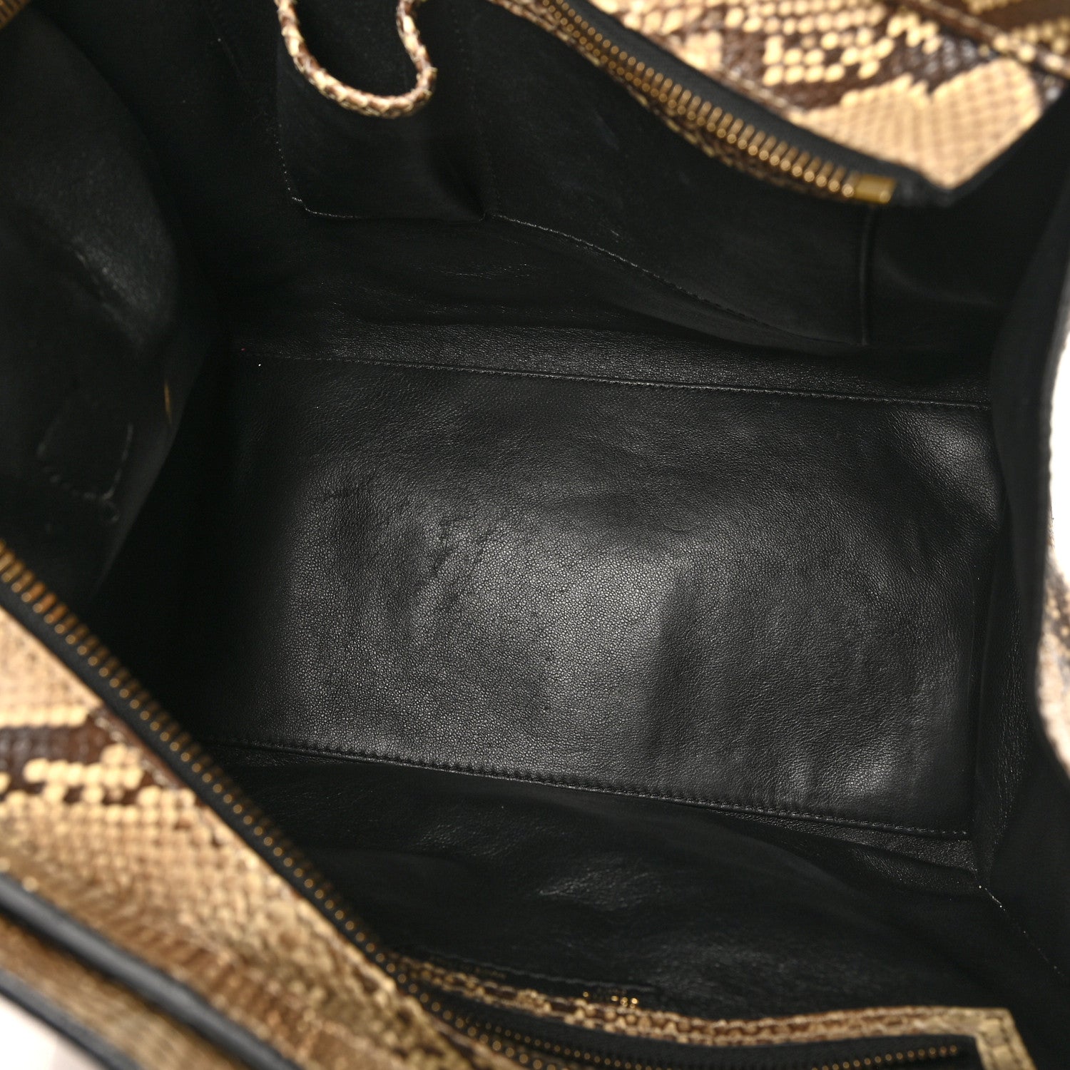 Celine Snakeskin Mini Luggage Beige 5 of 9