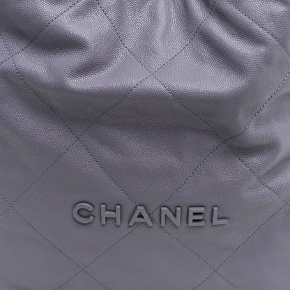 Chanel Shiny Caviar Quilted Monochrome Small Chanel 22 Light Purple 8 of 10