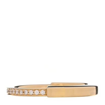 Tiffany 18K Yellow Gold Diamond Lock Ring 57 8 1 of 5