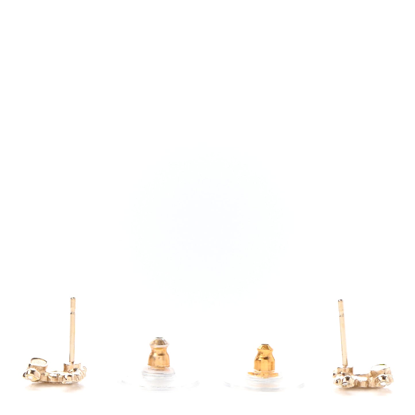 Crystal CC Earrings Gold