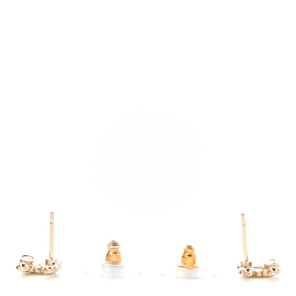 Chanel Crystal CC Earrings Gold 3 of 4