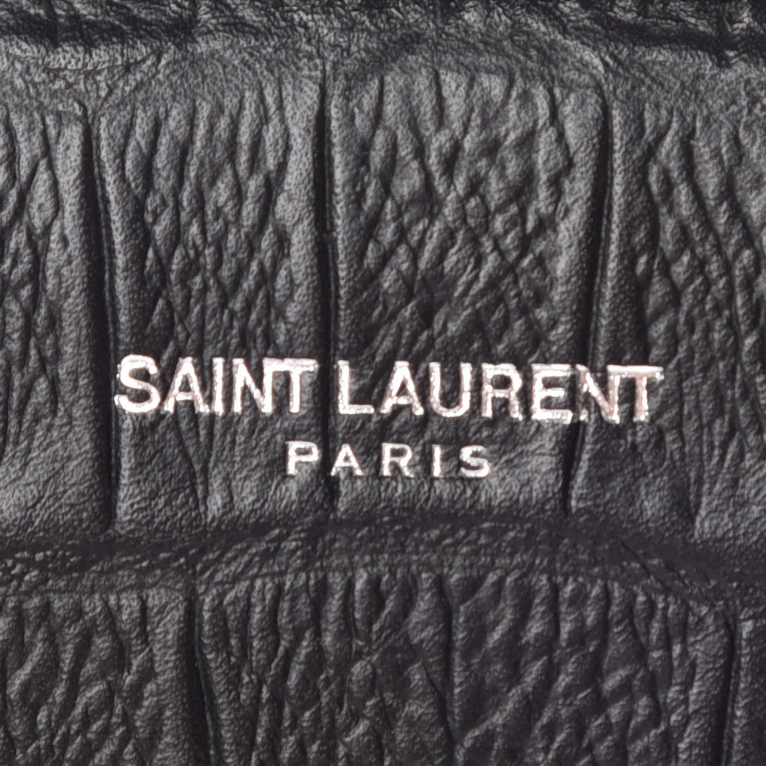 Saint Laurent Calfskin Crocodile Embossed Small Sac de Jour Black 9 of 11
